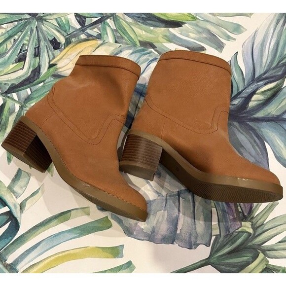 LOFT Brown Ankle Boots, Suede Like Fabric, Women’s 6.5 M Casual Everyday - Picture 4 of 5